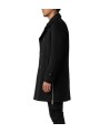 Caban long zips côtés noir autocoat Ungaro Homme U1030 L5077 80 boutique vêtement mode Strasbourg France store shop profil