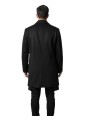 Caban long zips côtés noir autocoat Ungaro Homme U1030 L5077 80 boutique vêtement mode Strasbourg France store shop dos