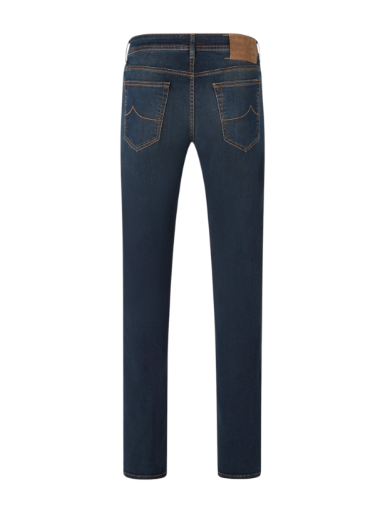 Jeans Scott denim délavé surteint beige jacron pied de coq Jacob Cohen Homme JUM-QE015 030 S3624V1 100D boutique Strasbourg mode