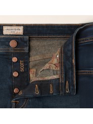 Jeans Scott denim délavé surteint beige jacron pied de coq Jacob Cohen Homme JUM-QE015 030 S3624V1 100D boutique Strasbourg mode