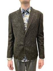 Veste jersey chevron fondu choco laine poly Ungaro Homme U2086J G5727 60 boutique Strasbourg mode vêtement shop concept store f