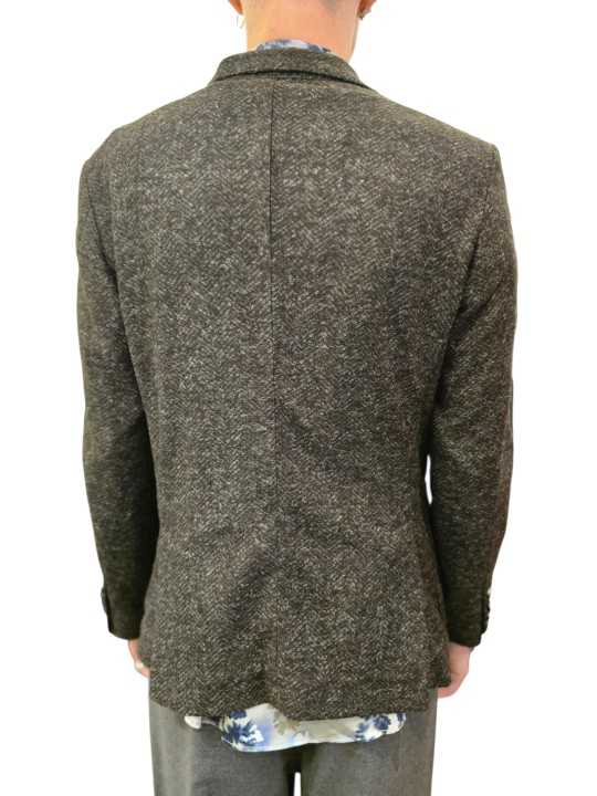 Veste jersey chevron fondu choco laine poly Ungaro Homme U2086J G5727 60 boutique Strasbourg mode vêtement shop concept store d
