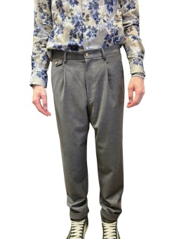 Pantalon flanelle brun 1 poche rabat Cedrik Baldessarini Homme B0 19125 1223 8310 boutique Strasbourg mode vêtement shop f