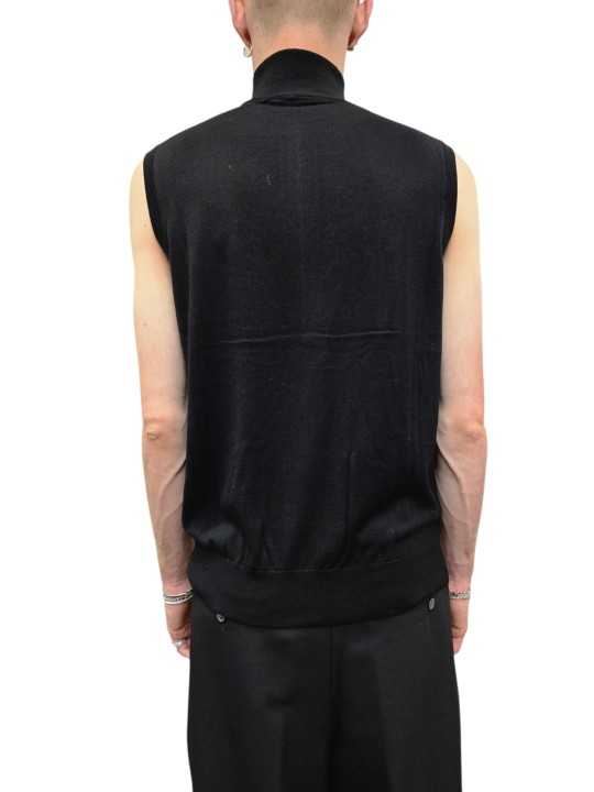 Gilet sans manches noir laine acryl Ungaro Homme U0233Z M5184 80 boutique Strasbourg mode vêtement shop concept store dos