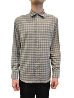 Chemise carreaux beige sable Baldessarini Homme B3 56017 4009 9526 boutique Strasbourg mode vêtement shop concept store front
