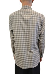 Chemise carreaux beige sable Baldessarini Homme B3 56017 4009 9526 boutique Strasbourg mode vêtement shop concept store back