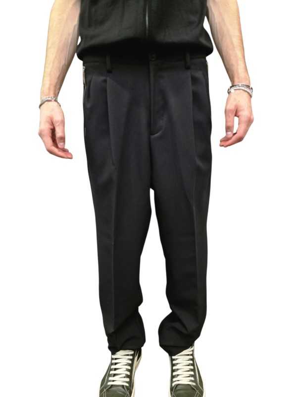 Pantalon droit poches zip doubles pinces noir Ungaro Homme U7087 G5720 80 boutique Strasbourg mode vêtement shop front