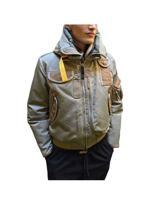 Doudoune Gobi 20 ans sable cognac col fourrure Parajumpers PJS Homme PMJKBB01 0136 Boutique Strasbourg mode vêtement shop look