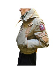 Doudoune Gobi 20 ans sable cognac col fourrure Parajumpers PJS Homme PMJKBB01 0136 Boutique Strasbourg mode vêtement shop 1