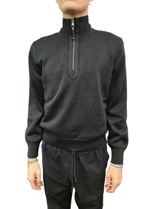 Pull col camionneur Scoe noir Parajumpers PJS Homme PMKNKC06 0541 boutique Strasbourg mode vêtement shop front