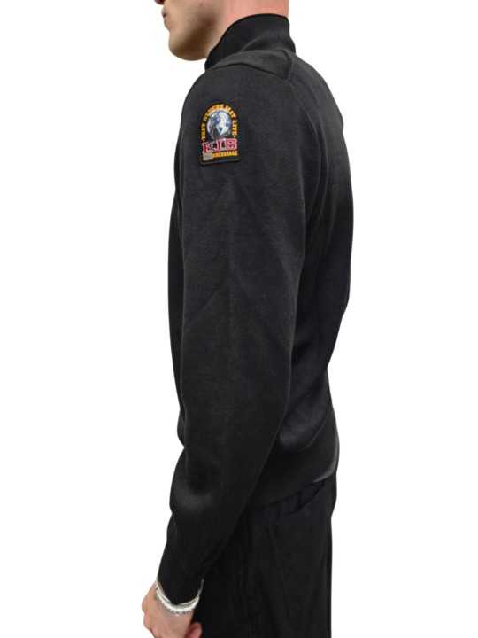 Pull col camionneur Scoe noir Parajumpers PJS Homme PMKNKC06 0541 boutique Strasbourg mode vêtement shop profil