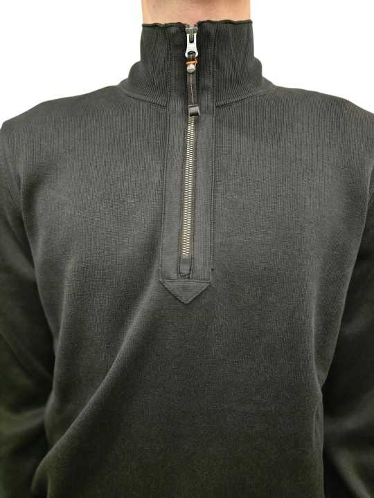 Pull col camionneur Scoe noir Parajumpers PJS Homme PMKNKC06 0541 boutique Strasbourg mode vêtement shop détail