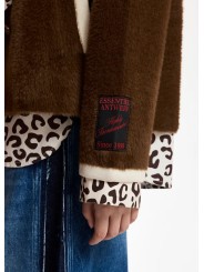 GILET VESTE POLAIRE MARRON LISERE ECRU KUGAR BA08 ESSENTIEL ANTWERP Strasbourg Fashion zoom