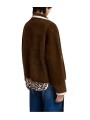 GILET VESTE POLAIRE MARRON LISERE ECRU KUGAR BA08 ESSENTIEL ANTWERP Strasbourg Fashion back