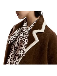 GILET VESTE POLAIRE MARRON LISERE ECRU KUGAR BA08 ESSENTIEL ANTWERP Strasbourg Fashion détail