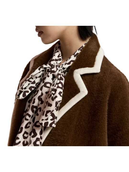 GILET VESTE POLAIRE MARRON LISERE ECRU KUGAR BA08 ESSENTIEL ANTWERP Strasbourg Fashion détail