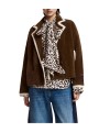 GILET VESTE POLAIRE MARRON LISERE ECRU KUGAR BA08 ESSENTIEL ANTWERP Strasbourg Fashion face
