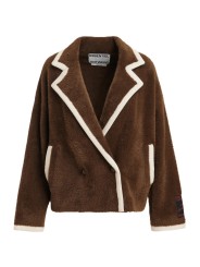 GILET VESTE POLAIRE MARRON LISERE ECRU KUGAR BA08 ESSENTIEL ANTWERP Strasbourg Fashion flat