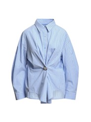 Chemise rayée ciel blanc broche amo KREATIVE Essentiel Antwerp Femme K1AA boutique shop Strasbourg mode vêtement concept store 3