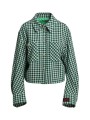 SUR CHEMISE CARREAUX VERT NOIR ECRU LAINE KITTEN K2KQ Strasbourg Fashion boutique mode vêtement f