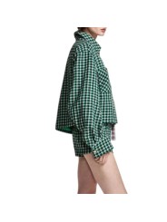 SUR CHEMISE CARREAUX VERT NOIR ECRU LAINE KITTEN K2KQ Strasbourg Fashion boutique mode vêtement p