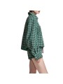 SUR CHEMISE CARREAUX VERT NOIR ECRU LAINE KITTEN K2KQ Strasbourg Fashion boutique mode vêtement p