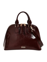 SAC BOWLING CHOCO BANDOULIERE VINYLE KARLA BA08 Strasbourg Bag Concept Store face
