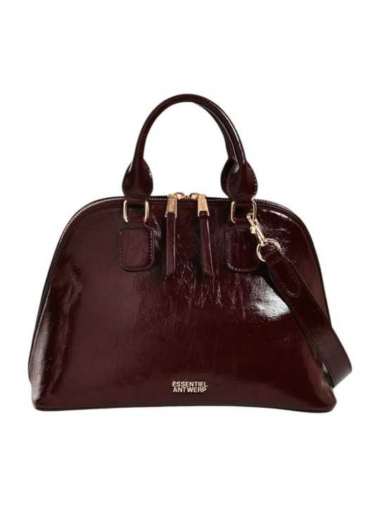 SAC BOWLING CHOCO BANDOULIERE VINYLE KARLA BA08 Strasbourg Bag Concept Store face
