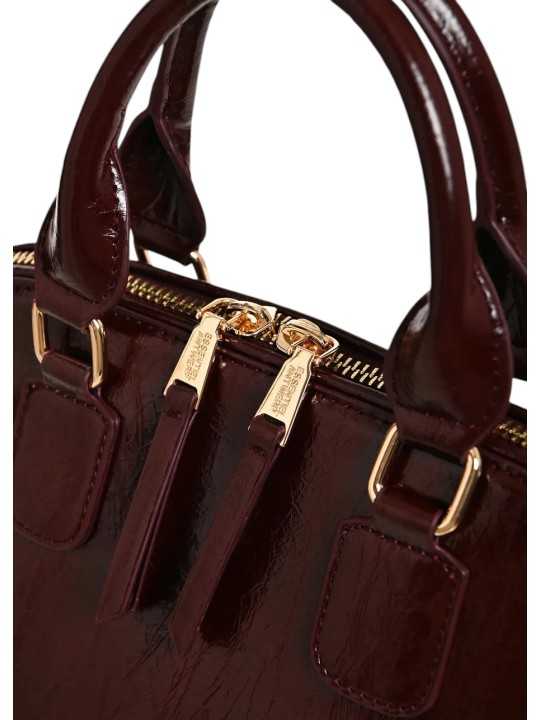 SAC BOWLING CHOCO BANDOULIERE VINYLE KARLA BA08 Strasbourg Bag Concept Store focus