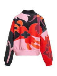 BOMBER NEOPRANE IMPRIME PSY ORANGE ROSE VERT KIVA K1FS Jacket Strasbourg Concept arrière