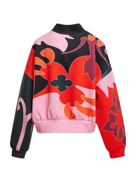 BOMBER NEOPRANE IMPRIME PSY ORANGE ROSE VERT KIVA K1FS Jacket Strasbourg Concept arrière