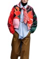 BOMBER NEOPRANE IMPRIME PSY ORANGE ROSE VERT KIVA K1FS Jacket Strasbourg Concept look 1