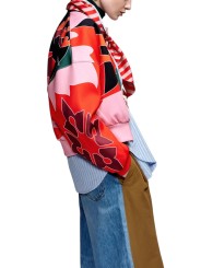 BOMBER NEOPRANE IMPRIME PSY ORANGE ROSE VERT KIVA K1FS Jacket Strasbourg Concept côté