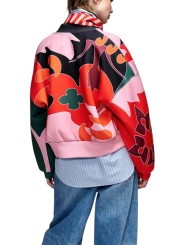 BOMBER NEOPRANE IMPRIME PSY ORANGE ROSE VERT KIVA K1FS Jacket Strasbourg Concept arrière 1