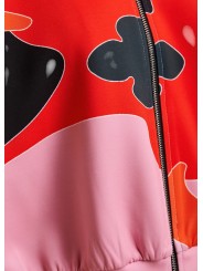 BOMBER NEOPRANE IMPRIME PSY ORANGE ROSE VERT KIVA K1FS Jacket Strasbourg Concept