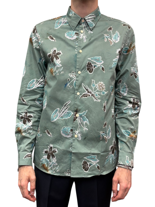 CHEMISE VERT PRINT FLORAL MARRON M2R 765X W22791 34 PAUL SMITH HOMME Strasbourg face