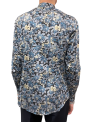 CHEMISE CHOCO FLEURS BLEUES SLIM U4002 C5618 50 UNGARO HOMME STRASBOURG dos