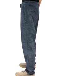 CHINO PARIS STYLE VELOURS GROSSE COTE NAVY VBE310 312 MASON'S HOMME profil