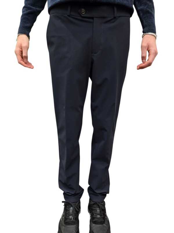 PANTALON REVO REVERS BLUE BLACK 26200 60 ROBERTO RICCI DESIGNS HOMME face