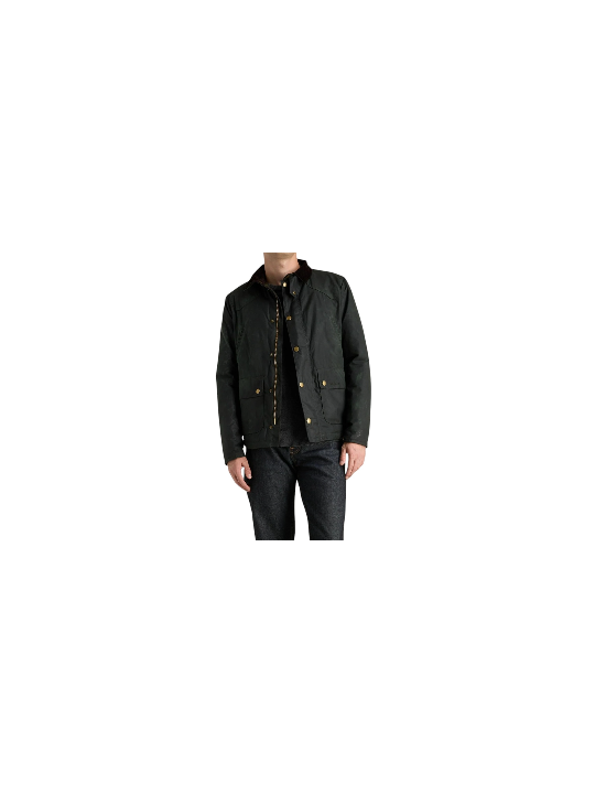 VESTE COURTE REELIN LIQUETTE SAGE WAX MWX 1106 SG51 Barbour homme face