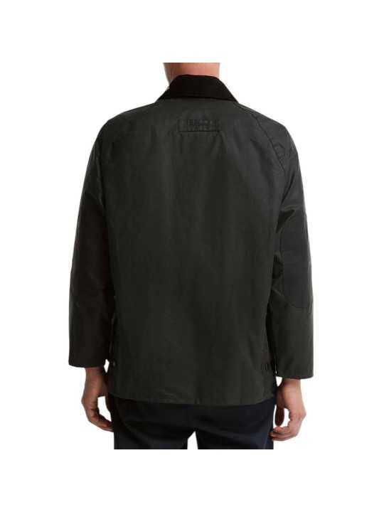VESTE BEDALE PATCH TARTAN SAGE MWX 2585 SG51 BARBOUR HOMME STRASBOURG dos