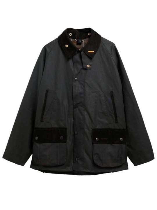 VESTE BEDALE PATCH TARTAN SAGE MWX 2585 SG51 BARBOUR HOMME STRASBOURG solo