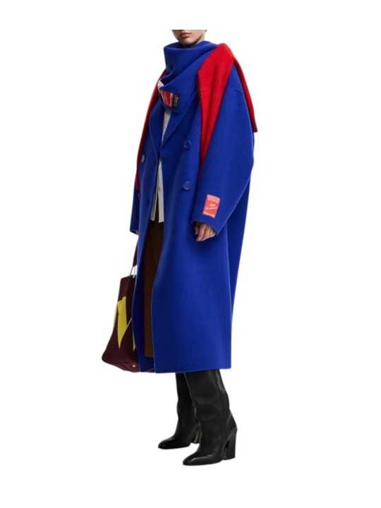MANTEAU DOUBLE FACE BLEU ROI CROISE OVER KELP II22 Strasbourg Fashion boutique mode vêtement profil