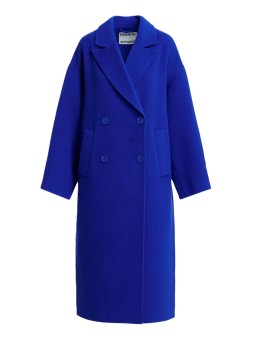 MANTEAU DOUBLE FACE BLEU ROI CROISE OVER KELP II22 Strasbourg Fashion boutique mode vêtement flat