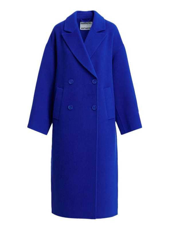 MANTEAU DOUBLE FACE BLEU ROI CROISE OVER KELP II22 Strasbourg Fashion boutique mode vêtement flat