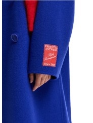 MANTEAU DOUBLE FACE BLEU ROI CROISE OVER KELP II22 Strasbourg Fashion boutique mode vêtement détail