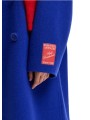 MANTEAU DOUBLE FACE BLEU ROI CROISE OVER KELP II22 Strasbourg Fashion boutique mode vêtement détail