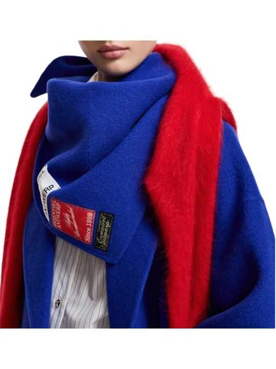 MANTEAU DOUBLE FACE BLEU ROI CROISE OVER KELP II22 Strasbourg Fashion boutique mode vêtement col
