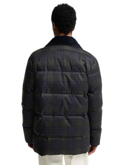 DOUDOUNE LONNEN TARTAN VERT BLEU MQU 1908 TN11 BARBOUR HOMME dos