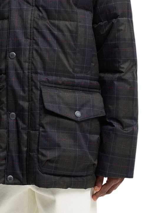 DOUDOUNE LONNEN TARTAN VERT BLEU MQU 1908 TN11 BARBOUR HOMME poche